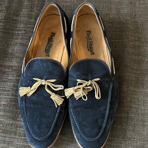 PAUL STUART Men's  Navy Suede Tassel Loafers Size 10